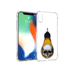 Чехол MyPads Tocco для Apple iPhone X череп в лампочке (PT94261.606.676)