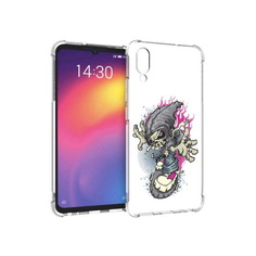 Чехол MyPads Tocco для Meizu Note 9 нарисованный скелет на скейт борде (PT134513.88.512)