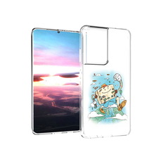 Чехол MyPads Tocco для Samsung Galaxy S21 Ultra Счастливый чемодан (PT157307.497.166)