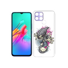 Чехол MyPads Tocco для Infinix Smart 6 нарисованный скелет на скейт борде