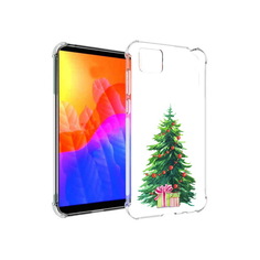 Чехол MyPads Елка новогодняя с подарками акварель для Honor 9S