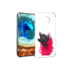 Чехол MyPads Tocco для Nokia X20 медведь в дымке (PT159436.101.463)