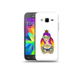 Чехол MyPads Tocco для Samsung Galaxy Core Prime девушка в татуировках с короной
