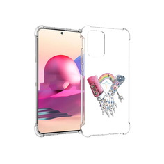 Чехол MyPads Tocco для Xiaomi Redmi Note 10S абстракция руки в татуировках