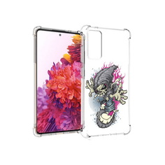 Чехол MyPads Tocco для Samsung Galaxy S20 FE нарисованный скелет на скейт борде