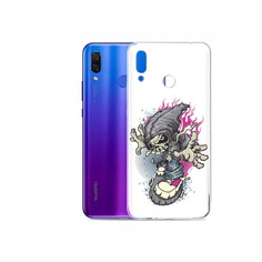 Чехол MyPads Tocco для Honor Play нарисованный скелет на скейт борде
