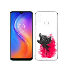 Чехол MyPads Tocco для Tecno Spark 7 медведь в дымке