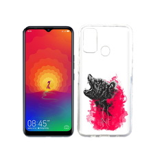 Чехол MyPads Tocco для Tecno Spark 4 медведь в дымке