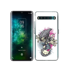 Чехол MyPads Tocco для TCL 10 Pro нарисованный скелет на скейт борде