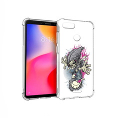 Чехол MyPads Tocco для Xiaomi Redmi 6 нарисованный скелет на скейт борде