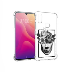 Чехол MyPads Tocco для Vivo V11i черно белая ваза в абстракции (PT119353.424.678)