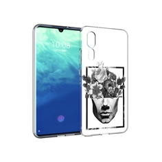 Чехол MyPads Tocco для ZTE Axon 10 Pro черно белая ваза в абстракции (PT134302.444.678)