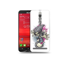Чехол MyPads Tocco для Asus Zenfone 2 (ZE550ML) нарисованный скелет на скейт борде