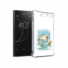 Чехол MyPads Tocco для Sony Xperia XZ1 Счастливый чемодан (PT77229.221.166)