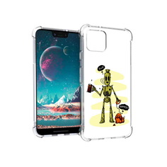 Чехол MyPads Tocco для Google Pixel 4 прикольный робот