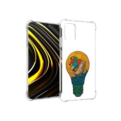 Чехол MyPads Tocco для Xiaomi Poco M3 кит в лампочке с парусами (PT156204.280.387)