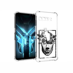 Чехол MyPads Tocco для Asus ROG Phone 3 черно белая ваза в абстракции