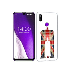 Чехол MyPads Tocco для Oukitel C16 Pro черно белая ваза в абстракции