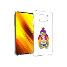 Чехол MyPads Tocco для Xiaomi Poco X3 девушка в татуировках с короной (PT154881.262.305)