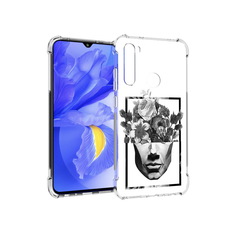 Чехол MyPads Tocco для Xiaomi Redmi Note 8T черно белая ваза в абстракции