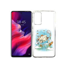 Чехол MyPads Tocco для Tecno Pova 2 Счастливый чемодан