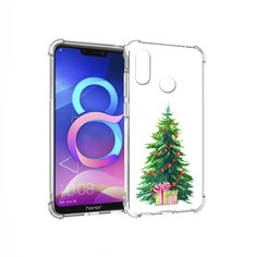 Чехол MyPads Tocco для Honor 8C Елка новогодняя с подарками акварель (PT121522.29.78)