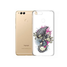 Чехол MyPads Tocco для Huawei 7X нарисованный скелет на скейт борде (PT94112.65.512)