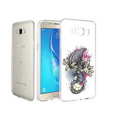 Чехол MyPads Tocco для Samsung Galaxy J7 нарисованный скелет на скейт борде