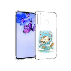 Чехол MyPads Tocco для Samsung Galaxy A21 Счастливый чемодан (PT226904.547.166)