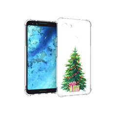 Чехол MyPads Tocco для Google Pixel 3 Елка новогодняя с подарками акварель