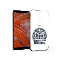 Чехол MyPads Tocco для Nokia 3.1 Plus бодибилдинг закаляй дух (PT121397.96.234)