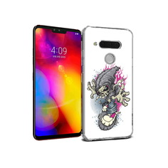Чехол MyPads Tocco для LG V40 ThinQ нарисованный скелет на скейт борде (PT121590.74.512)