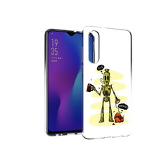 Чехол MyPads Tocco для Huawei P30 прикольный робот