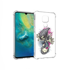 Чехол MyPads Tocco для Huawei Mate 20x нарисованный скелет на скейт борде