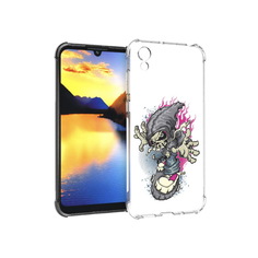 Чехол MyPads Tocco для Huawei Y5 нарисованный скелет на скейт борде