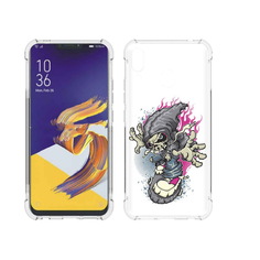 Чехол MyPads Tocco для Asus ZenFone 5 нарисованный скелет на скейт борде