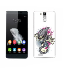 Чехол MyPads Tocco для Oukitel K6000 Pro нарисованный скелет на скейт борде