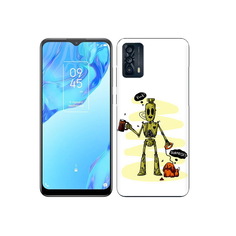 Чехол MyPads Tocco для TCL 20B прикольный робот