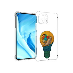 Чехол MyPads Tocco для Xiaomi Mi 11 Lite кит в лампочке с парусами (PT159462.256.387)