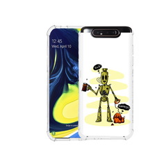 Чехол MyPads Tocco для Samsung Galaxy A80 прикольный робот (PT128473.599.557)