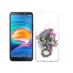 Чехол MyPads Tocco для Tecno Camon X нарисованный скелет на скейт борде