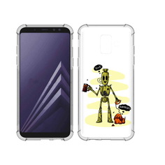 Чехол MyPads Tocco для Samsung Galaxy A6 (2018) прикольный робот (PT111558.582.557)