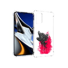 Чехол MyPads Tocco для Xiaomi Poco X4 Pro 5G медведь в дымке