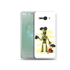Чехол MyPads Tocco для Sony Xperia XZ2 Compact прикольный робот