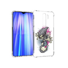 Чехол MyPads Tocco для Xiaomi Redmi Note 8 Pro нарисованный скелет на скейт борде