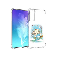 Чехол MyPads Tocco для Samsung Galaxy S21 Счастливый чемодан (PT157088.510.166)