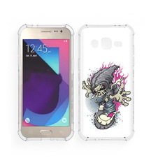 Чехол MyPads Tocco для Samsung Galaxy J2 нарисованный скелет на скейт борде