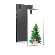 Чехол MyPads Tocco для Sony Xperia E5 Елка новогодняя с подарками акварель
