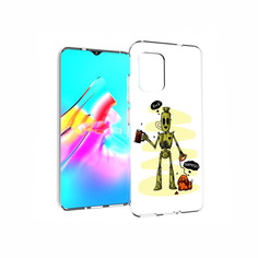 Чехол MyPads Tocco для Asus Zenfone 8 прикольный робот