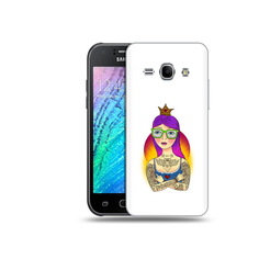 Чехол MyPads Tocco для Samsung Galaxy J1 девушка в татуировках с короной (PT26162.569.305)